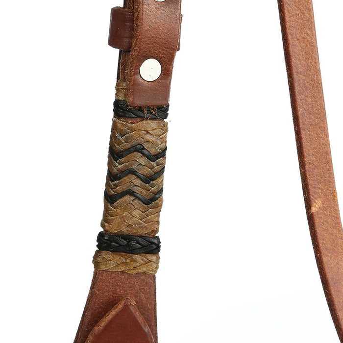 Martin Saddlery Rawhide Braided Browband Natural Headstall