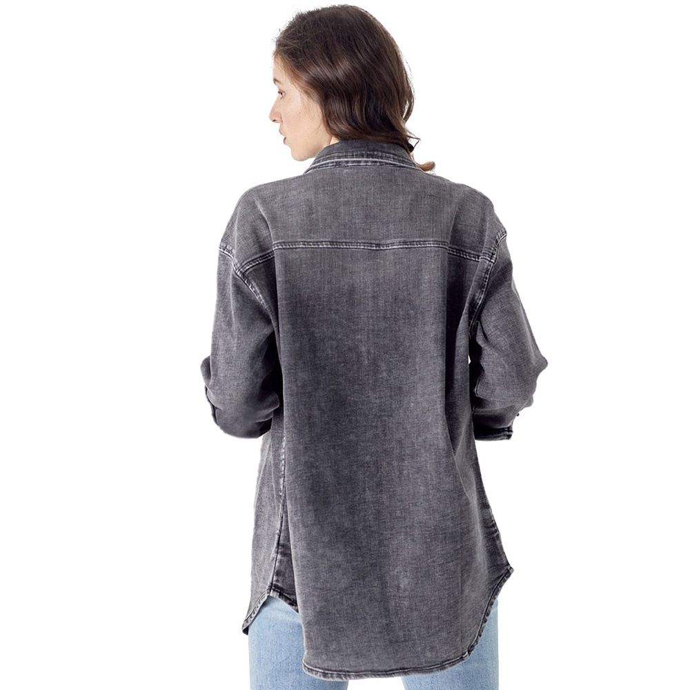 Women's Denim Puffer Jacket