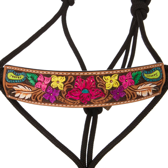 Hand Painted and Tooled Rope Halter