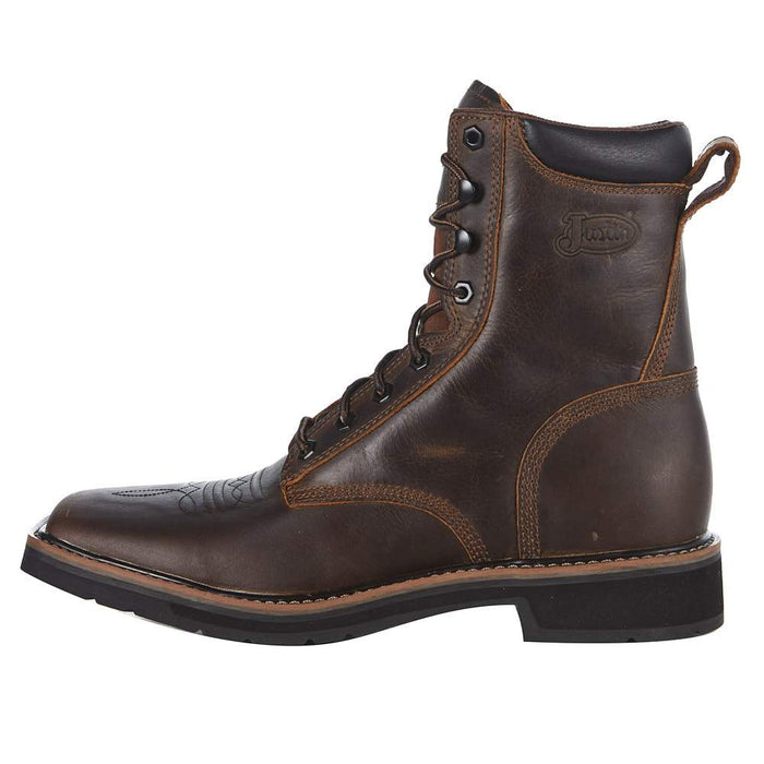 Justin Boot Company Men's Stampede Rugged Soft Toe Lace Up Work Boots
