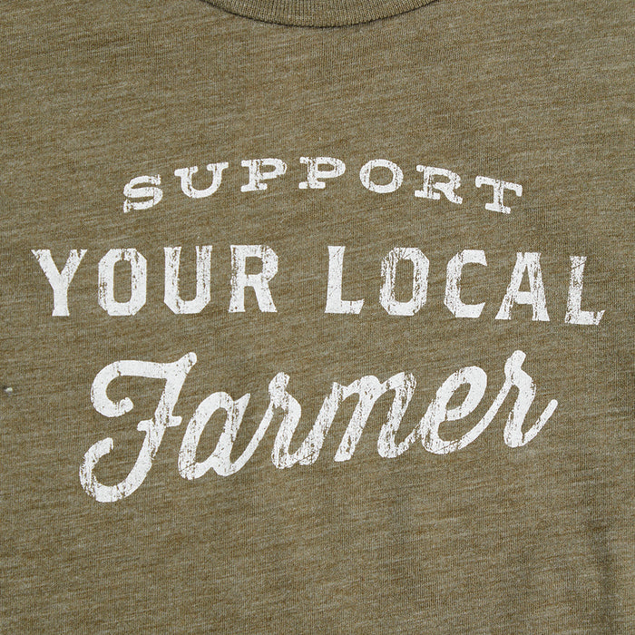 Youth Olive Support Your Local Farmer Tee
